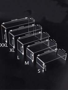 1/2/3/4/5/6 Pcs Transparent Acrylic U-Shaped Display Stand - Reusable Cupcake Stand For Desserts, Jewelry, Buffet And Party Supplies. Sturdy, Adjustable And Easy To Assemble - Clear - View 1