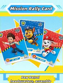Paw Patrol 6包/18张卡片，1包/3张卡片，汪汪队立大功收藏版卡片（巡逻场景卡、精彩瞬间卡、任务系列卡）。卡片角色包括：Chase、Skye、Zuma、Rubble、Everest、Rocky、Tracker、Lily和Liberty。这是汪汪队立大功粉丝的必备礼物。有趣的动漫和游戏卡片，动漫迷礼物，节日礼物，派对用品，节日装饰品，收藏卡片，桌游卡片，经典卡片（随机设计）。 - 卡片 - 查看 2
