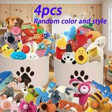 12 件什锦吱吱叫狗狗玩具，适合小型犬和中型犬，可爱互动毛绒小狗咀嚼玩具带声音，多种设计适合出牙小狗 - 彩色 - 查看 12