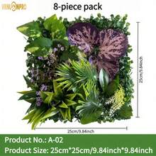 4 件（共 3 平方英尺）优质人造植物艺术装饰墙板，具有逼真的龙舌兰、蕨类植物、棕榈叶和花朵，逼真的叶子和花卉纹理 - 室内/室外草地、家居墙面装饰、抗紫外线耐用塑料、免维护假植物，适用于家庭、办公室、商业全年装饰、户外人造绿化和花卉 - 彩色 - 查看 87