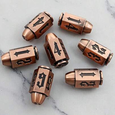 Hasbro Hasbro D6 Metal Dice - Single Bullet-Shaped 6-Sided Dice Suitable For  RPG Games - Made Of High-Quality Zinc Alloy With Engraved Numbers - Applicable For Tabletop Games, Board Games And Dice Collection - Ideal Gift For D&D Players And RPG Enthusiasts