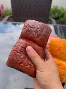 1个厚面团慢回弹模拟揉面玩具，放松揉面面包，超柔软奶香味仿真食物甜点装饰玩具 - 彩色 - 查看 6