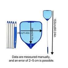 1pc Swimming Pool Leaf Skimmer With Handle, Detachable And Telescopic, Suitable For Cleaning Swimming Pools, Spas, Fish Ponds, Beaches, Scooping Net, Flat Net, Debris Removal - Cleaning Nets - View 8