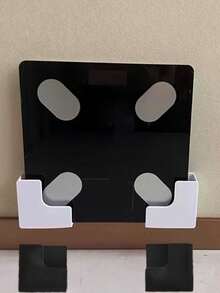 Wall-Mounted Storage Scale Rack, Convenient Seamless Adhesive Installation, Garbage Bag Storage, Durable Plastic Space-Saving Design, Suitable For Bathroom And Home Gym, Applicable To Body Fat Scale And Fitness Equipment, Bathroom Storage Rack, Fashionable Appearance, Easy Installation, Storage Box, Hooks, Adjustable Bracket Spacing - View 5