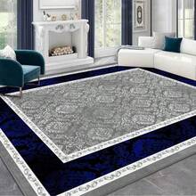 Thảm nhung cao cấp, 850g/m², họa tiết hoa Bohemian, 100% polyester, thích hợp cho phòng khách, phòng ngủ và không gian trong nhà, thiết kế Ba Tư cổ điển, thích hợp cho khu vực có mật độ đi lại cao. - C - Xem 10