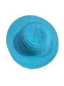 1顶时尚手工草编巴拿马帽，波西米亚风沙滩遮阳帽，防紫外线遮阳帽，休闲帽 - 彩色 - 查看 20