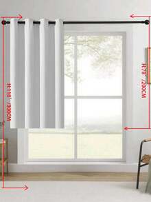 1片/2片装窗帘，遮光窗帘，隔热，不透光窗帘，带孔眼，遮光，防紫外线，卧室客厅室内装饰，隔热遮光窗帘 - 重型遮光带孔眼窗帘，适用于卧室和客厅，保护隐私和调节温度的窗帘，客厅窗帘 - 白色 - 查看 59