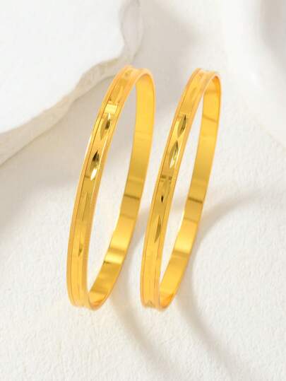 Bộ 2 vòng tay mạ vàng 24K bằng đồng, kiểu dáng Trung Đông Ramadan, hình kim cương 3D, họa tiết kim cương độc đáo, phụ kiện dự tiệc sang trọng cổ điển.