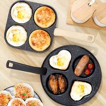 四合一铸铁煮蛋器，不粘单柄煎锅，可用洗碗机清洗，适用于电炉，多功能厨房小工具，可用于煎饼、煎蛋等。 - 查看 9