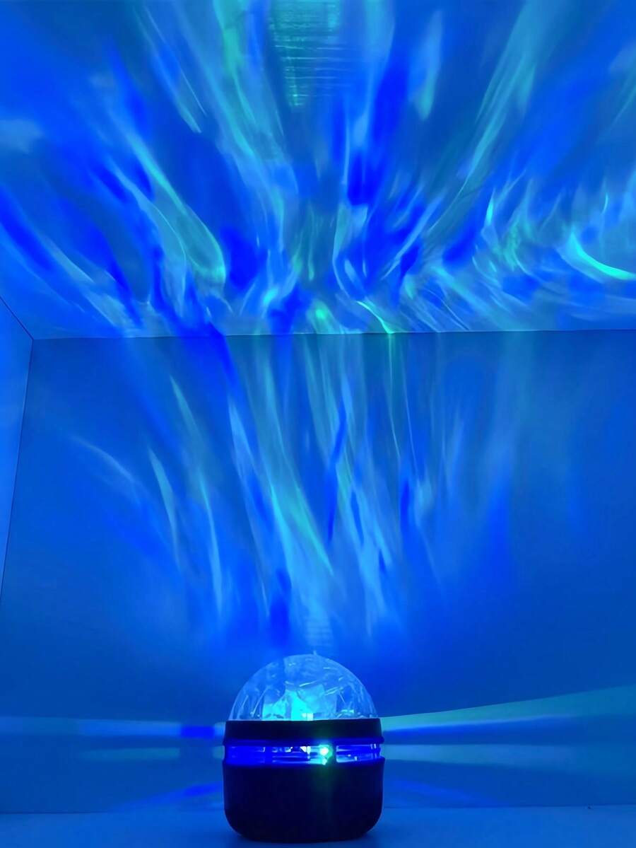 1pc LED Northern Lights Projector Lamp With Remote Control, Multi-Color Modes, USB Powered Desktop Lighting For Bedroom Decor, Starry Sky Night Light, Plug And Play