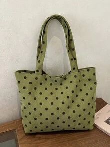 新款时尚女士手提包，多功能通勤托特包，大容量，单肩包 - 綠色 - 查看 9