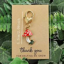 5pcs Magical Mushroom Keychain Set, Comes With "Thank You For Helping Me Grow" Appreciation Gift, Seasonal Gift, Father's Day, Mother's Day Gift, Special Graduation Thank You Favor, Bag Charm, Backpack Decor - Multicolor - View 9