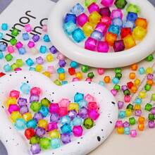 10-100 hạt acrylic, hạt vuông, hạt trang trí tự làm trang sức, vòng tay, vòng cổ, phụ kiện túi xách. - tự làm lấy - Xem 4