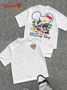 Disney Our Family's 2026 Cruise Trip Commemorative T-Shirt, Family Matching T-Shirt, Travel Matching T-Shirt - 黑色 - 查看 3