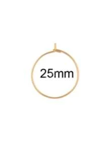 20pcs Stainless Steel Hoop Earrings, Large Round Circle Earring Hoops, DIY Jewelry Making Supplies - Yellow Gold - View 8