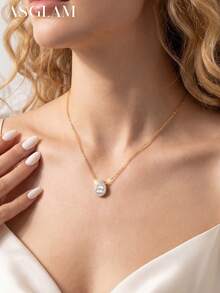1 chiếc dây chuyền mặt dây chuyền hình giọt nước đính đá Zirconia tinh xảo, chất liệu bạc 925, nhẹ nhàng, sang trọng, lấp lánh, thích hợp đeo hàng ngày và hẹn hò. - giọt nước - Xem 3