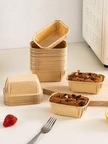 20/50 khuôn giấy nướng bánh mì nhỏ, giấy lót bánh cupcake, khuôn giấy kraft nướng bánh mì, dùng được trong lò vi sóng/tủ lạnh/lò nướng, thích hợp cho tiệc cưới, sinh nhật, tiệc mừng em bé. - Nhiều màu - Xem 8