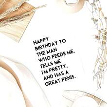 1Pc Funny Birthday Card Gift For Men Husband Boyfriend Him,Cheeky And Romantic Bday Card - View 7