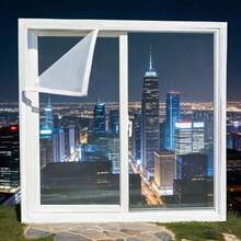 1pc Self-Adhesive High Density Window Screen, Breathable & Durable, Non-Obstructive, Suitable For Single/Double Layer Windows, Mosquito & Fly Repellent - White Edging and White Mesh - View 3