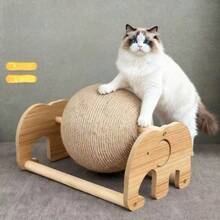 Sisal Scratching Ball, Chew Toy, Stress Relief Ball For Cats, Durable Pet Toy - Multicolor - View 3