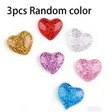 12 pièces/6 pièces/3 pièces Aimants réfrigérateur en forme de cœur brillants - Aimants de réfrigérateur pailletés convenant pour les tableaux blancs et les cuisines, décoration de bureau mignonne, cadeau de la Saint-Valentin pour elle, fournitures pour la maison - multicolore - Voir 8