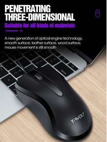 Ratón con cable V12, USB para portátil, para oficina y negocios - Ver 7