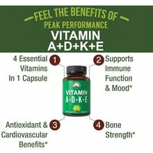Peak Performance Vitamins D 5,000  + A + K + E All In 1 Easy To Swallow Vegan Capsule. ADK Vitamin Supplement With E D3 K2. - mặc định - Xem 2