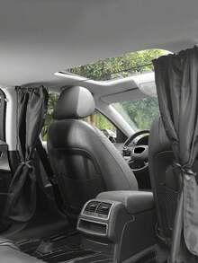 Auto Verdunklungsvorhänge, universelle Auto Fensterrollos, Auto Rücksitztrennvorhänge mit Sichtschutz, für Reisen, Camping, Nickerchen, Schlaf, Auto Sommer Zubehör - Vorhang - Übersicht 6