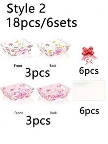 Bộ hộp quà Ngày của Mẹ gồm 36/18/6 hộp, kèm túi OPP trong suốt và nơ ruy băng, hộp giấy thích hợp để đựng quà tặng, kẹo, đồ ăn nhẹ và hoa, lý tưởng để trang trí tiệc Ngày của Mẹ. - Một kích cỡ phù hợp cho tất cả - Xem 16