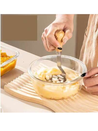 1 cái dụng cụ nghiền khoai tây bằng thép không gỉ, dụng cụ làm thức ăn cho trẻ em, dụng cụ đánh trứng, dụng cụ ép khoai tây đứng, dụng cụ nghiền, dụng cụ nghiền thực phẩm tại nhà.