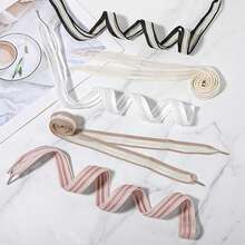 1 Paar Satin-Schnürsenkel für Damen, 1,9 cm breit, 1,4 cm breite flache weiche Stoff-Träumerische gestreifte Schnürsenkel, bunte Schnürsenkel geeignet für verschiedene Schnürmuster und Hoch- und Niedrigschuhe, 120 cm Länge um Ihren täglichen Bedarf zu erfüllen - Verschiedenfarbig - Übersicht 5