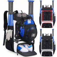 NEWHEY Baseball Bag Large Capacity Softball Bags For Adults Youth Lightweight Baseball Backpack With Shoe Compartment & Helmet Holder Waterproof Softball Bat Bag Fot T-Ball & Softball Equipment - Multicolor - View 1