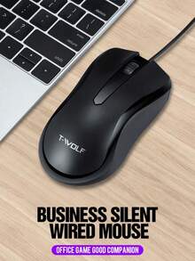 Ratón con cable V12, USB para portátil, para oficina y negocios - Ver 2