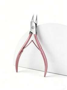 1pc Stainless Steel Rose Gold Rhinestone Nipper, Manicure Beauty Tool - Rusty Rose - View 4