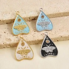 1pc/4pcs Cute Delicate 304 Stainless Steel Vacuum Electroplated Heart & Butterfly Pattern Multi-Color Drip Oil Jewelry Pendant Charm Suitable For DIY Necklace Bracelet Earring Jewelry Making - S3259 - View 13
