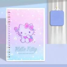 SANRIO 1pc Characters Detachable Spiral Notebook, A5 Lined Practice Book, Copybook, Portable Diary, Planner, Student Prize, Office Supply, Holiday Gift - Sanli - View 13