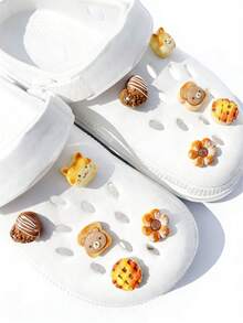 5个/10个水豚鞋饰，卡通动物鞋配件，ABS塑料沙滩装饰，可爱卡通简约时尚，百搭装饰，适用于凉鞋、休闲、派对、户外等场合 - 卡皮巴拉B - 查看 12