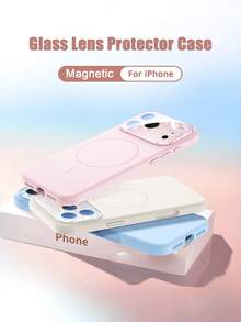 原装大窗口镜头保护磁吸硅胶手机壳，兼容 17/16/15/14/13/12/11 Pro Max，防震无线充电保护套，兼容 Air 16/15/14 Plus，手机配件 - 淺粉色 - 查看 3
