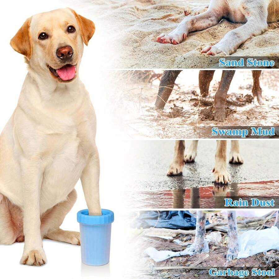 Taza portátil para limpiar las patas de las mascotas, herramienta para limpiar el barro de las patas de los perros - Multicolor - Ver 1
