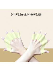 1 Pair Silicone Frog Palm Swimming Paddles, Suitable For Men, Women, Teenagers, Free Style Swimming Training Accessories - Multicolor - View 7
