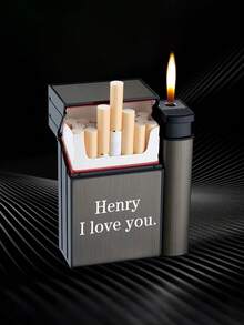 Personalized Laser Engraved Metal Cigarette Case Portable Storage Box Holder Container Gift Card Holder - Multicolor - View 3