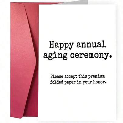 1张男女通用的搞笑讽刺生日贺卡|简约冷幽默贺卡，送给朋友、同事或爱人