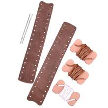 [Free Shipping]DOG Genuine Leather Lever Wrap For Lever Action Rifles & Shotguns, Handcrafted - 棕色/棕色絨面革 - 查看 1