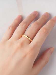 XUJIA 1枚925纯银莫桑石女士结婚戒指，3毫米圆顶设计，1.6毫米圆形切割莫桑石，舒适简约珠宝礼品 - RMO-119 - 查看 3