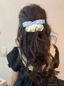 New Retro Ruched Bow Hair Clip, Sweet Elegant Spring Hairpin - French - View 1