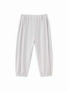 Balabala Unisex Kids' Summer Sun Protection Cool Touch Casual Jogger Pants For Boys & Girls - Light Gray - View 2
