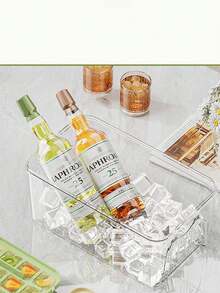 One-Click Ice Cube Tray (With Ice Scoop), Press-Type Ice Cube Maker With Lid Homemade Ice Cube Box For Home Use, Refrigerator Storage Tray--Fruit Ice Cubes, Basic Kitchen Accessory, Christmas, Thanksgiving Gift, Manual DIY Ice Cube Freedom - View 4