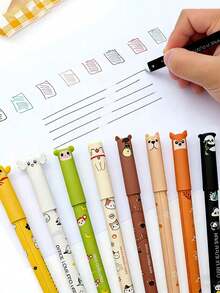 Bộ 28 bút xóa hình động vật, bao gồm ruột bút xóa được màu xanh dương, đen, đỏ, xanh lá cây, hình dáng động vật dễ thương, thích hợp làm quà tặng văn phòng, trường học, quà tặng tựu trường, quà tặng tiệc tùng ngày lễ. - Nhiều màu - Xem 5