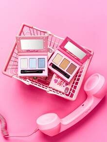 Misslyn 1件 EYE Want It 3色眼影套組，附鏡子與刷具，啞光珠光閃粉高顯色，質地柔軟易暈染，Y2K派對海灘旅行妝容，新年禮物，情人節禮物 - 34 SUNSET VIBES - 查看 9