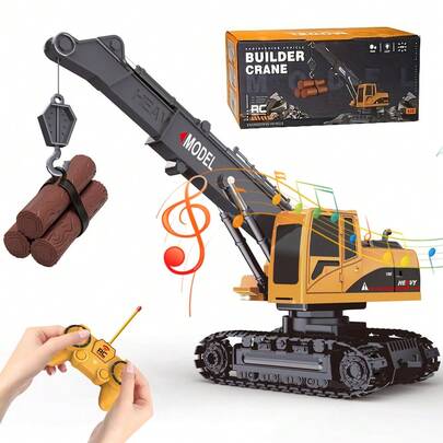 RC Crane Toy - Remote Control Crane For Boys 6-12, RC Crane Tower Construction Vehicles, Present Ideas For Kids